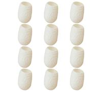 DECHOUS 30Pcs White Natural Silk Ball Face Cleansing Scrub Exfoliating Pads for Household Facial Care and Blackhead Removal