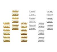 DECHOUS 36pcs Alloy Motivational Charms Pendants DIY Jewelry Making Accessories for Keychains Bracelets Necklace Crafting with Gold and Silver Finish, Suitable for DIY Fashion Accessories