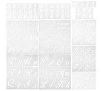DECHOUS 36pcs Letter and Number Stencil Set, 3-Inch Alphabet and Numeric Templates for Crafts, DIY Scrapbooking, Reusable Painting and Drawing Aids for Art Projects