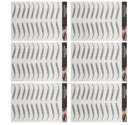 DECHOUS 3d Waterproof Imitation Eyebrow Tattoo Stickers 6 Sheets (12 Pairs) Black Hair-like Makeup Brow Stickers for Natural Look and Wear