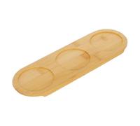 DECHOUS 3hole Bamboo Beer Flight Board Smooth Finish Glasses Holder for Craft Beer Wine and Cocktails Versatile Serving Tray for Ktv Bars and Home Gatherings
