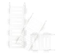 DECHOUS 3pcs Acrylic Climbing Ladder for Small Pets Hamsters Easy Installation Ladder Health and Well-being for Playtime and Physical Activity