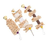 DECHOUS 3pcs Bird Biting Straw Chew with Delicate and Cute Design for Parrots and Birds, Safe Chewing to Strengthen Beak Muscles, Suitable for Parrot Cages and Outdoors
