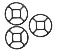 DECHOUS 3pcs Black Enamel Gas Stove Wok Stand Compact Design and Heat Distribution, Flat Shape Gas Stove Brackets for Kitchen Cooking Accessories