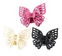 DECHOUS 3pcs Butterfly Hair Clips for Women Strong Hold Suitable for Thick or Short Hair Made of Sturdy Ps and Abs Material for Parties and Ceremonies