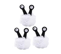DECHOUS 3pcs Cartoon Bath Shower Loofah with Hanging String Soft Skin Cleaning Scrubber for Relaxing Body Wash and Exfoliating Spa Experience Lightweight Portable Bath Sponge