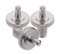 DECHOUS 3pcs Electric Guitar Bridge Studs 4mm Hex Height Adjustment Screws Chrome Guitar Bridge Metal Inserts String Retainer Screws