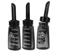 DECHOUS 3pcs Empty Hair Styling Gel Bottles with Comb Applicator for Men Portable Plastic Containers for Hair Wax and Gel and Lightweight for Barber and Hairdresser Use