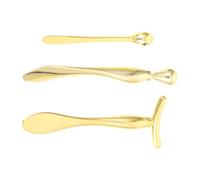 DECHOUS 3Pcs Gold Eye Cream Applicator Set T-Shaped and Droplet-Shaped Facial Massage Spoons for Eye and Face Cream Application Cosmetic Beauty Scoops for Skincare