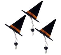 DECHOUS 3pcs Halloween Pet Witch Hats Soft Adjustable Pointed Headpiece for Cats and Dogs Comfortable Festive Costume Accessory for Parties and Photoshoot