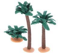 DECHOUS 3Pcs Life-Like Simulation Plant Model Set - Artificial Tree, Shrub, and Grass Clump Miniature Scenery for Model Trains and Desktop Decor in Green Landscape