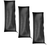 DECHOUS 3pcs Microphone Carrying Case Pu Leather Zipper Pouch Dustproof Drawstring Storage Bag for Wireless Mic Handheld Microphone Organizer for Live Sound and Recording