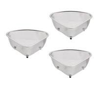 DECHOUS 3pcs Multi Purpose Sink Corner Basket Sink Strainer Mesh Colander for Dish Drainer and Dish Drying Rack in Kitchen