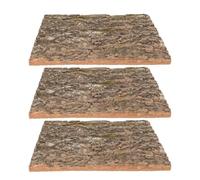 DECHOUS 3pcs Natural Cork Bark Background for Reptile Tank, Terrarium Decor 15. 8" X 11. 8" Tree Barks Climbing Cork Pieces for Lizard Gecko Chameleon Snake Habitat