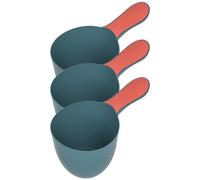 DECHOUS 3pcs Plastic Bath Water Dipper Ladles for Bathroom Multi-functional Water Scoop Cups in Dark Green Shower Accessories for Bathing and Gardening Use