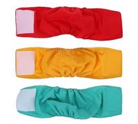 DECHOUS 3pcs Reusable Male Dog Diapers Belly Bands for Small Dogs, Washable High Absorbency Pee Wraps with Adjustable Fit, Multi-color Set for Puppy Potty Training and Incontinence