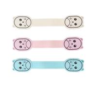 DECHOUS 3pcs Safety Cabinet Locks Proof Cartoon Anti-Pinch Latch Set for Drawers and Cupboards, White Blue Pink, Protective Lock for ’ Room and Nursery Safety