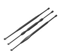 DECHOUS 3pcs Stainless Steel Ear Pick Spoon Set with Skid Resistant Handle Safe Earwax Removable Spoon Reducing Risk of Scratching Ear Canals
