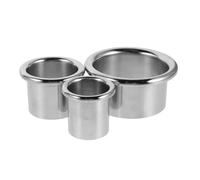 DECHOUS 3pcs Stainless Steel Hair Dryer Holder Organizer Set for Bathroom and Desktop Setups, Compact Circular Design with Easy to Clean Surface, Versatile Tool Storage for Beauty Tools