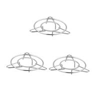 DECHOUS 3pcs Stainless Steel Wok Support Rack for Gas Stove Non-skid Kitchen Pan Holder Stand for Wok Pan Cooking