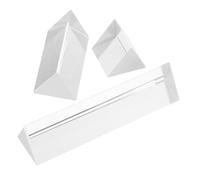 DECHOUS 3pcs Triangular Prism: Crystal Optical Prisms Set for Optical Experiments and Photography - Clear Glass - for Physics Teaching and Light Refraction
