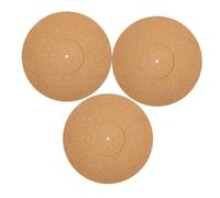 DECHOUS 3pcs Turntable Slipmat Replacement Cork Static Vinyl Record Player Mat Vibration Damping Mat for Vinyl Records for Home Audio Setup