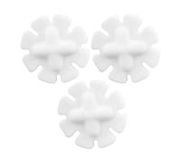DECHOUS 3pcs White Magnetic Mixer Stirrer Bar with Petal Shape Plastic Coating for Laboratory Use, Enhances Stirring Efficiency and Ensures Low Noise Operation in Chemical Analysis
