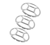 DECHOUS 3pcs Wok Support Ring Stand for Gas Stove, Non-slip Alloy Pot Accessories with Versatile Use, Silver Small Pots Support for Kitchen Cooking