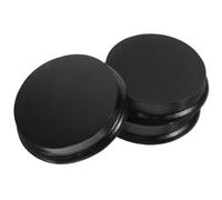 DECHOUS 3pcs Wooden Base Circular Miniature Dolls Base DIY Crafts Making Showcasing Creations Black for Hobbyists and Artists