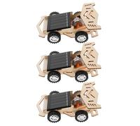 DECHOUS 3Set Solar Car Model Kits for Youth Stem Education DIY Solar Powered Small Car Construction for Science Experiment and Robotic Engineering Learning
