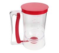 DECHOUS 4-Cup Pancake Batter Dispenser with Portion Control Red Batter Mixing Bottle for Cupcake and Pancake Mix Easy to Clean for Daily Breakfast and Afternoon Tea Snacks