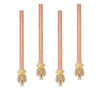 DECHOUS 4 Pcs Copper Charging Access Valves 10.4cm for Refrigerator Refrigerant Service with Great Reliability, Suitable for HVAC Air Conditioner Maintenance