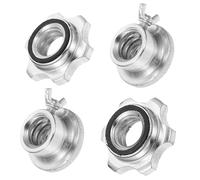 DECHOUS 4 Pcs Dumbbell Barbell Collars Set, Anti-Slip Six-Sided Nut and Safety Lock Collars, Compatible with Standard Dumbbell Bars for Strength and Home Gym Use