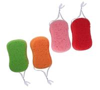 DECHOUS 4 Pieces Natural Bath Sponges Body Scrubbing Sponge for Shower and Bathing Set for Bathroom Use Random Color Random Color