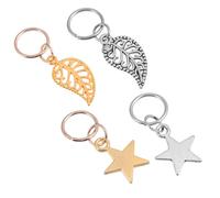 DECHOUS 40pcs Assorted Colour Alloy Nail Dangle Charms Hair Jewellery for Braids with Bend around The Hair Design, for Photo Shoots and Fashion Shows