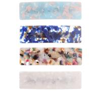 DECHOUS 4pcs Assorted Color Hair Barrettes for Women Large Alloy Hair Clips with Strong Durability and Lightweight Design Suitable for Messy Bun Styling and Everyday Use