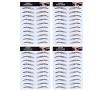 DECHOUS 4pcs Brown 6d Hair-like Eyebrow Tattoo Stickers Waterproof and Not Easy to Fall off Water Transfer Paper Temporary Eyebrow Stickers for Natural Looking Brows