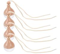 DECHOUS 4pcs Car Diffuser Hanging Pendant Essential Oil Bottles Glass with Frosted Drop Cap for Automotive Aromatherapy Relaxation