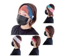DECHOUS 4pcs Cotton Headbands with Buttons for Women, Soft Breathable Narrow Hairbands That Hold Hair in Place, for Sports and Outdoor Fitness Activities