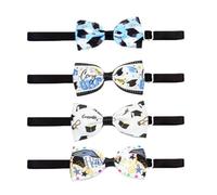 DECHOUS 4pcs Decorative Pet Bow Tie Collars for Dogs and Cats with Adjustable Tightness, Creative Ribbon Material, Graduation and Photography Props for Graduation Party and Other Pet