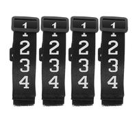 DECHOUS 4pcs Football Referee Wristbands Nylon Numbered Bands Comfortable Referee Indicators for Youth Matches Training Football Accessories