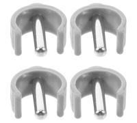 DECHOUS 4pcs Gray C-Shape Clamp Buckles for 22mm Tubes, Replacement Walker and Crutch Attachment Clips, Universal Walking Stick Buckle Clips for Mobility Aid Accessories