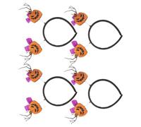 DECHOUS 4pcs Halloween Pumpkin Headband for Adults, Comfortable Plastic Material with Brightly Creepy Cute Design, for Haunted House and School Events Halloween Hair Accessories