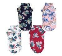 DECHOUS 4pcs Hawaiian Pineapple Printed Dog for Puppy Casual Pet Party Outfit Sleeve Pet Sleeve Apparel for Summer
