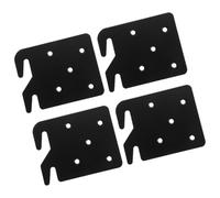 DECHOUS 4pcs Heavy Duty Black Iron Bed Rail Hooks with Wear Resistance for Secure Bed Frame Fastening, Simple Design Suitable for Furniture Replacement and Assembly