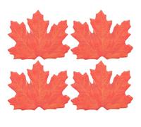 DECHOUS 4pcs Maple Leaf Sticky Memo Pad Self Adhesive Red Two-side Offset