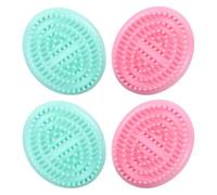 DECHOUS 4pcs Meridian Massage Body Brush Set for Skin Exfoliation and Body Shaping, Ergonomic Handle Beauty Tool for Home Spa and Self-Care, Includes Green and Pink Brushes for Men