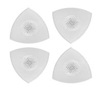 DECHOUS 4pcs Nylon Ruan Plectrum Lr02 Liuqin Pick Set White 3.2cm Thick 1.27mm Non-slip Sturdy Picks for Ruan and Liuqin Players