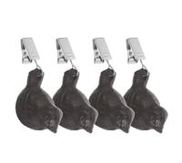 DECHOUS 4pcs Outdoor Tablecloth Weights Black Retro Cast Iron Clips for Home Wedding Picnic Table Covers Decorative and Heavy Duty