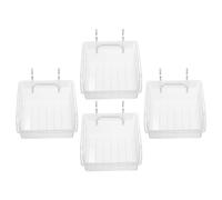 DECHOUS 4pcs Pegboard Bins with Stand, Heavy-duty Plastic Storage Boxes 100x100x50mm for Garage, Workshop and Home Screw Organiser